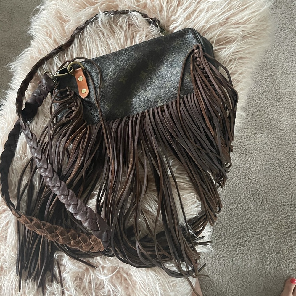 fringe louis vuitton vintage boho